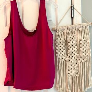 NWT LOFT Women's Magenta Pink Sleeveless Dress Tank Top
